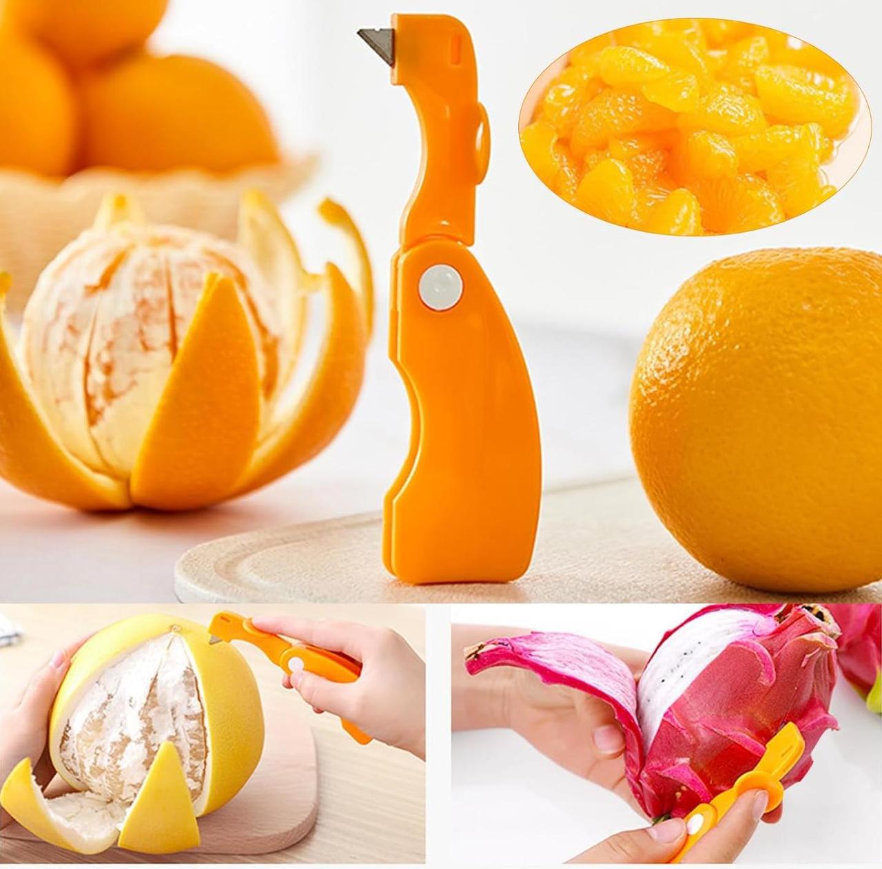 Нож для чистки цитрусовых складной 1 шт. Оранжевый - фото 7 Нож для чистки цитрусовых складной 1 шт. Оранжевый - фото 7