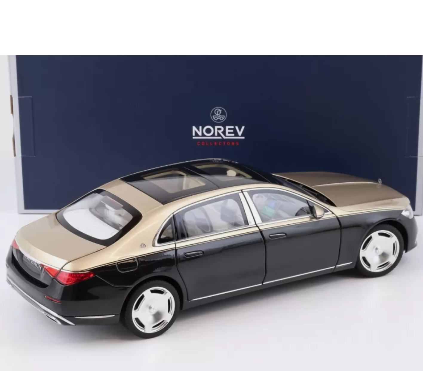 Модель автомобіля Norev Mercedes-Benz-Maybach S680 Z223 1:18 Gold/Black Metallic (183917) - фото 3