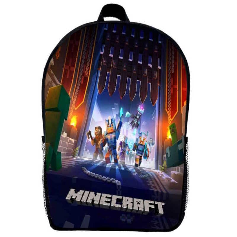 Школьный рюкзак детский с принтом Minecraft M017 29х21х9 см 5 л Черный (2181713733)
