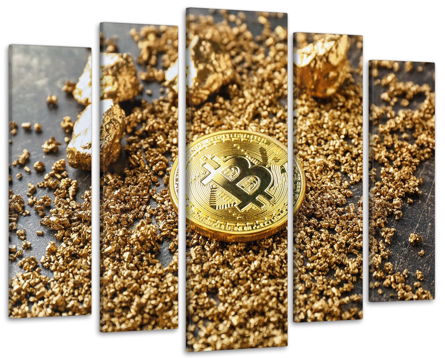 Картина модульная Золото Монета 110х160 см (Art-376_5)