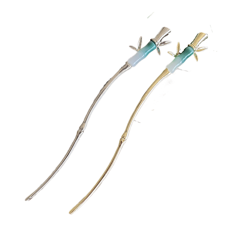 Заколки китайские для укладки волос металлические набор 2 шт. Золотистый/серебристый (U8106)