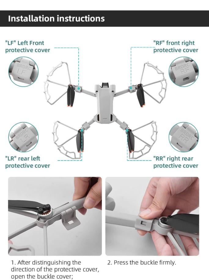 Комплект аксессуаров для дрона DJI Mini 3 Pro лопасти/защита пропеллеров/посадочные опоры - фото 4