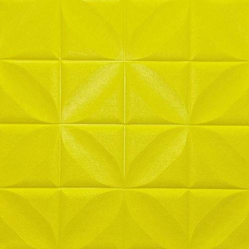 Панель самоклеющаяся 3D ромашка 700x700x5 мм Лимонный