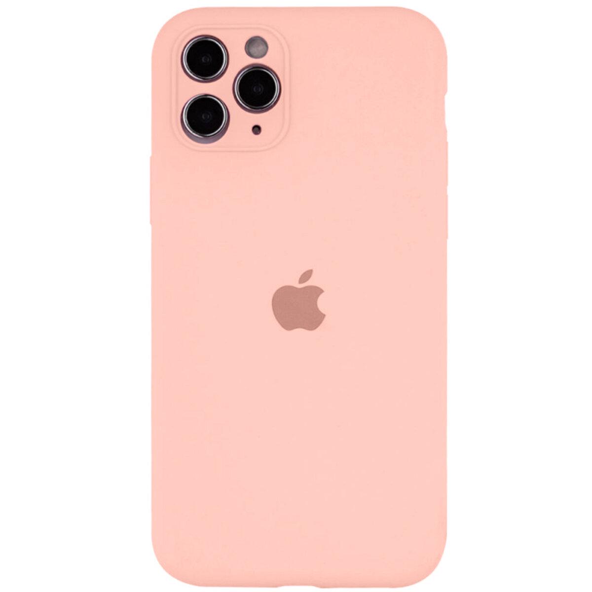 Противоударный чехол для Apple iPhone 12 Pro Max Silicone Full Case AA Camera Protect / Grapefruit