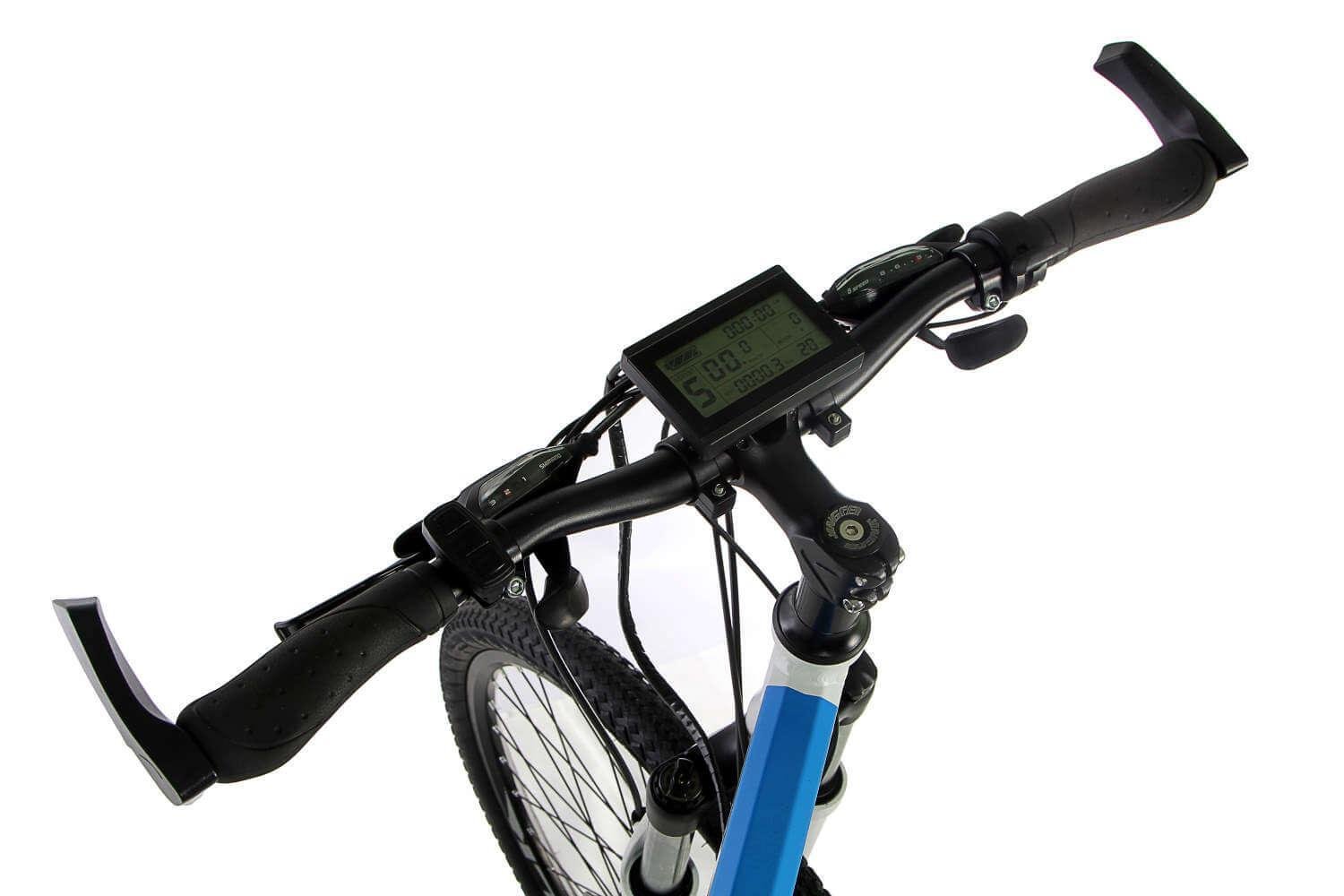 Электровелосипед E-Motion с багажником складной 26/17" механические тормоза 36 V 18 Ah 500 W Бело-голубой (ESE3618500A17BG) - фото 5 Электровелосипед E-Motion с багажником складной 26/17" механические тормоза 36 V 18 Ah 500 W Бело-голубой (ESE3618500A17BG) - фото 5