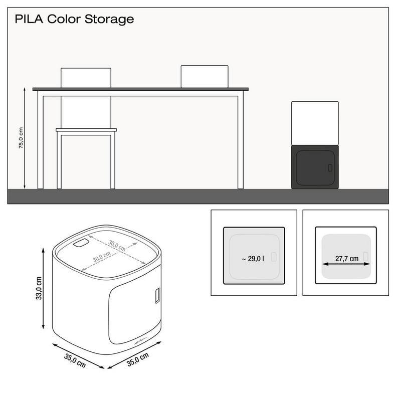 Универсальный модуль Lechuza PILA Color Storage 35x33 см Бирюзовый - фото 2