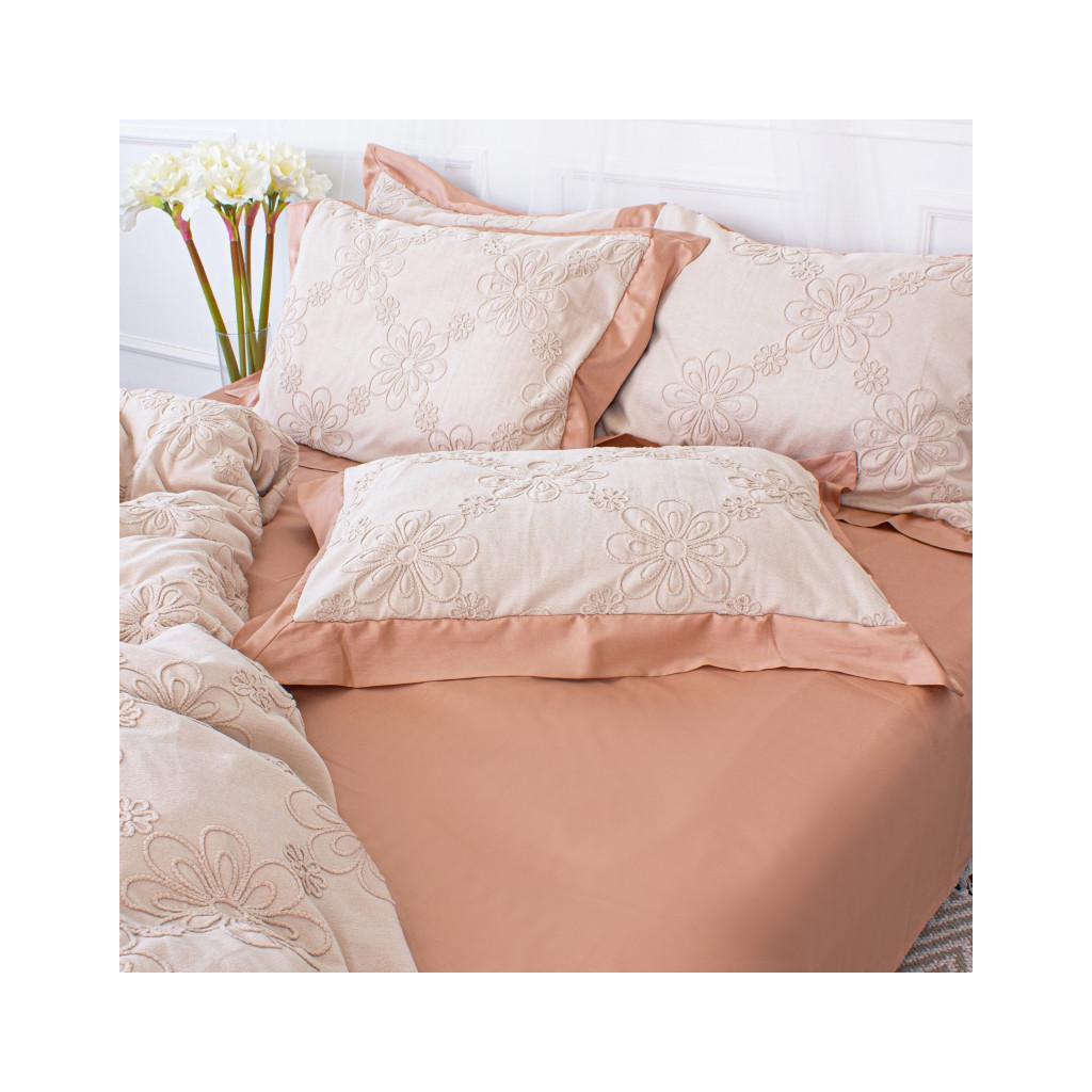 Комплект постельного белья MirSon Pique Cotton Warm sun семейный евро (295515)