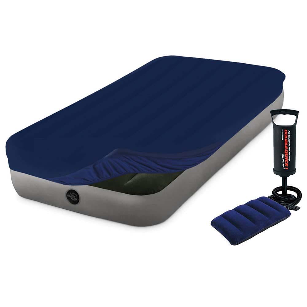 Надувной матрас Intex 64106-3 с наматрасцем-чехлом/подушкой/насосом 76х191х25 см (20812163)