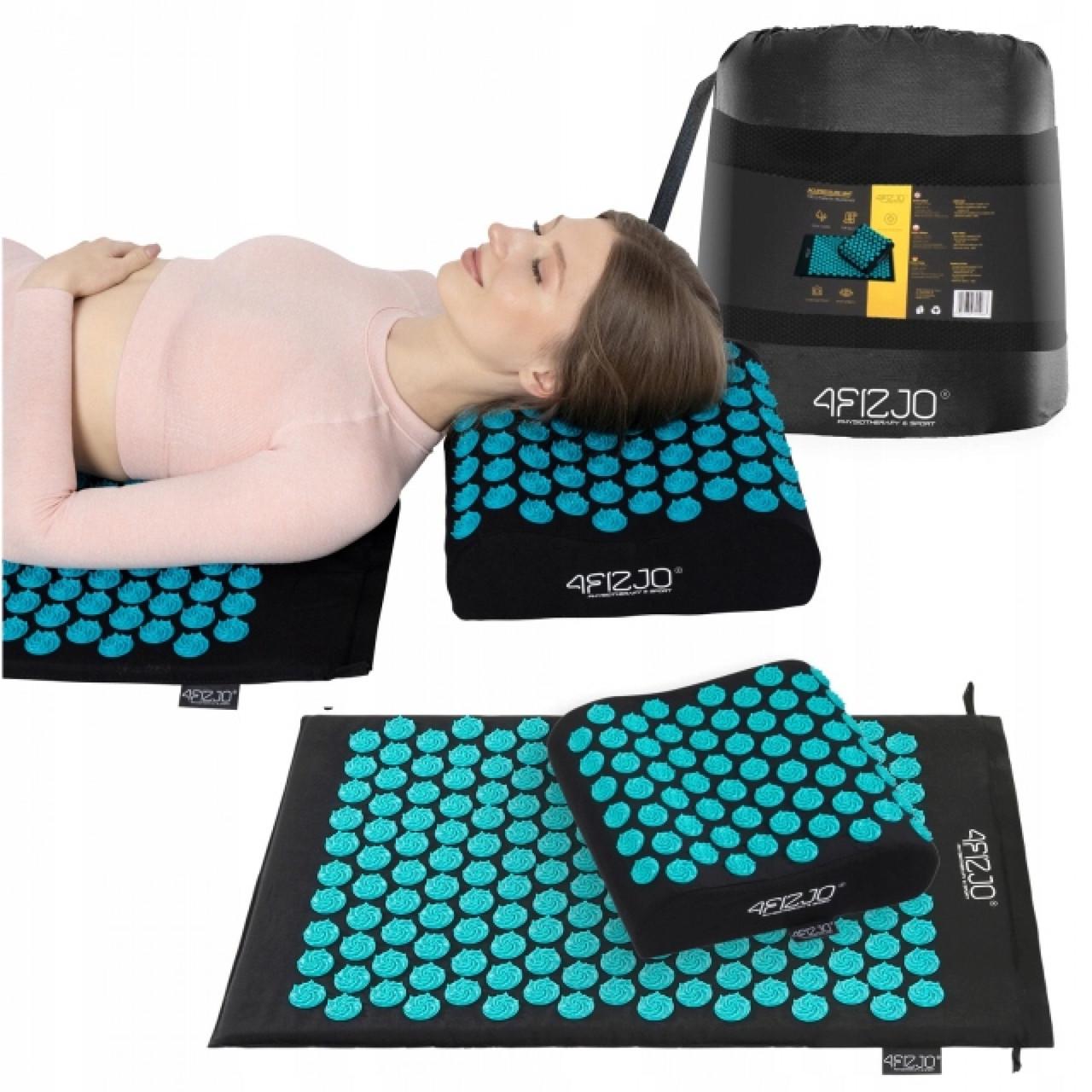 Коврик акупунктурный с подушкой 4fizjo Ergo Mat аппликатор Кузнецова Black/Blue (P-5907739313911) - фото 11 Коврик акупунктурный с подушкой 4fizjo Ergo Mat аппликатор Кузнецова Black/Blue (P-5907739313911) - фото 11