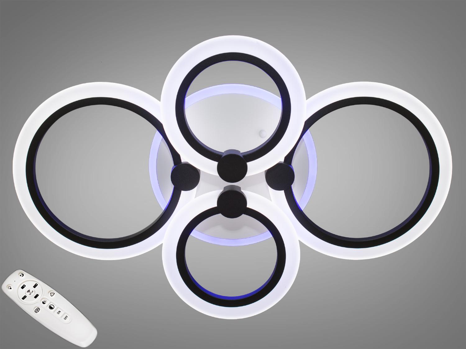 Люстра потолочная с диммером Diasha 60W A8022/4BK 3col dim Черный