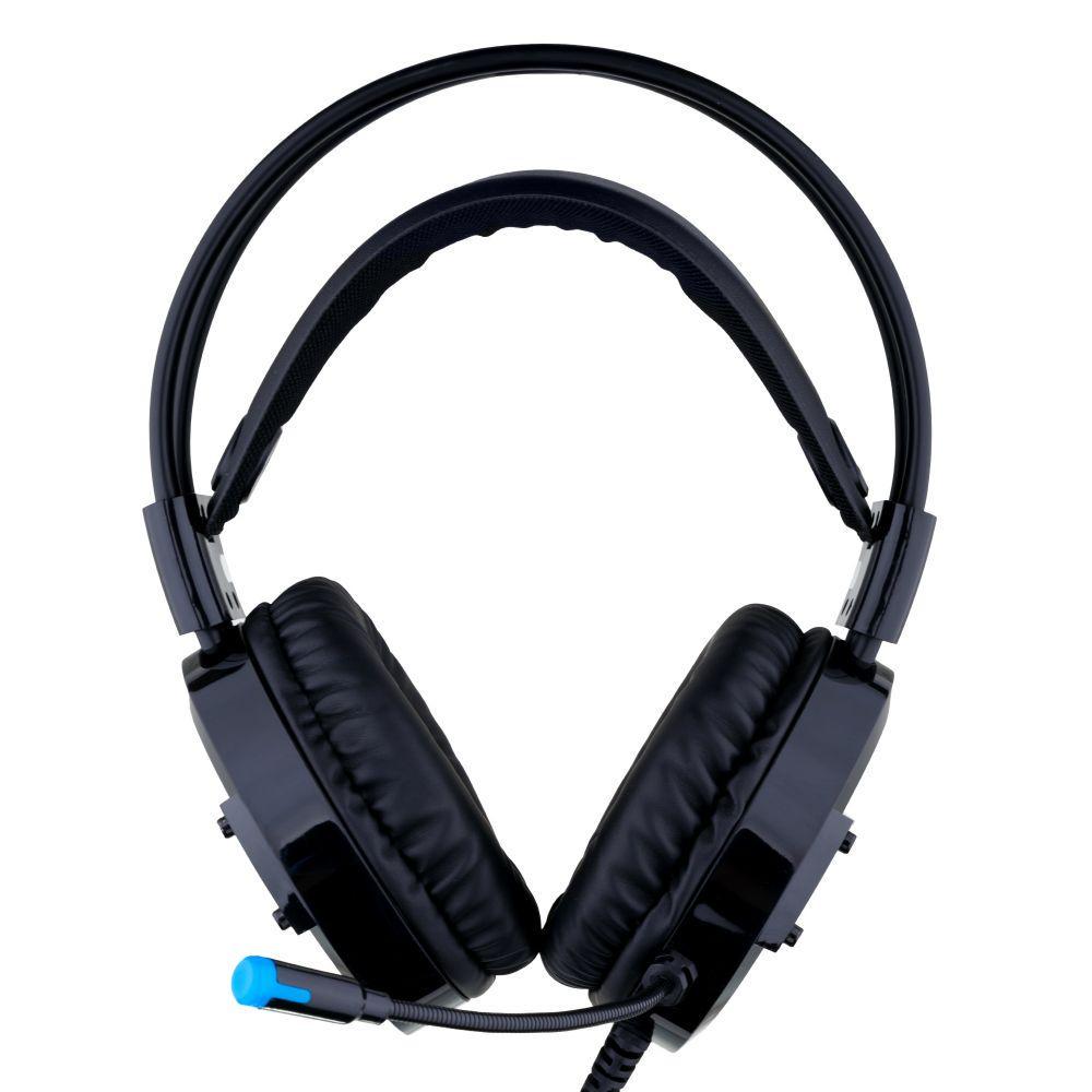 Наушники игровые XO-GE-02 с микрофоном и подсветкой для ПК USB и mini-jack 3,5 мм Черный (1860218215)