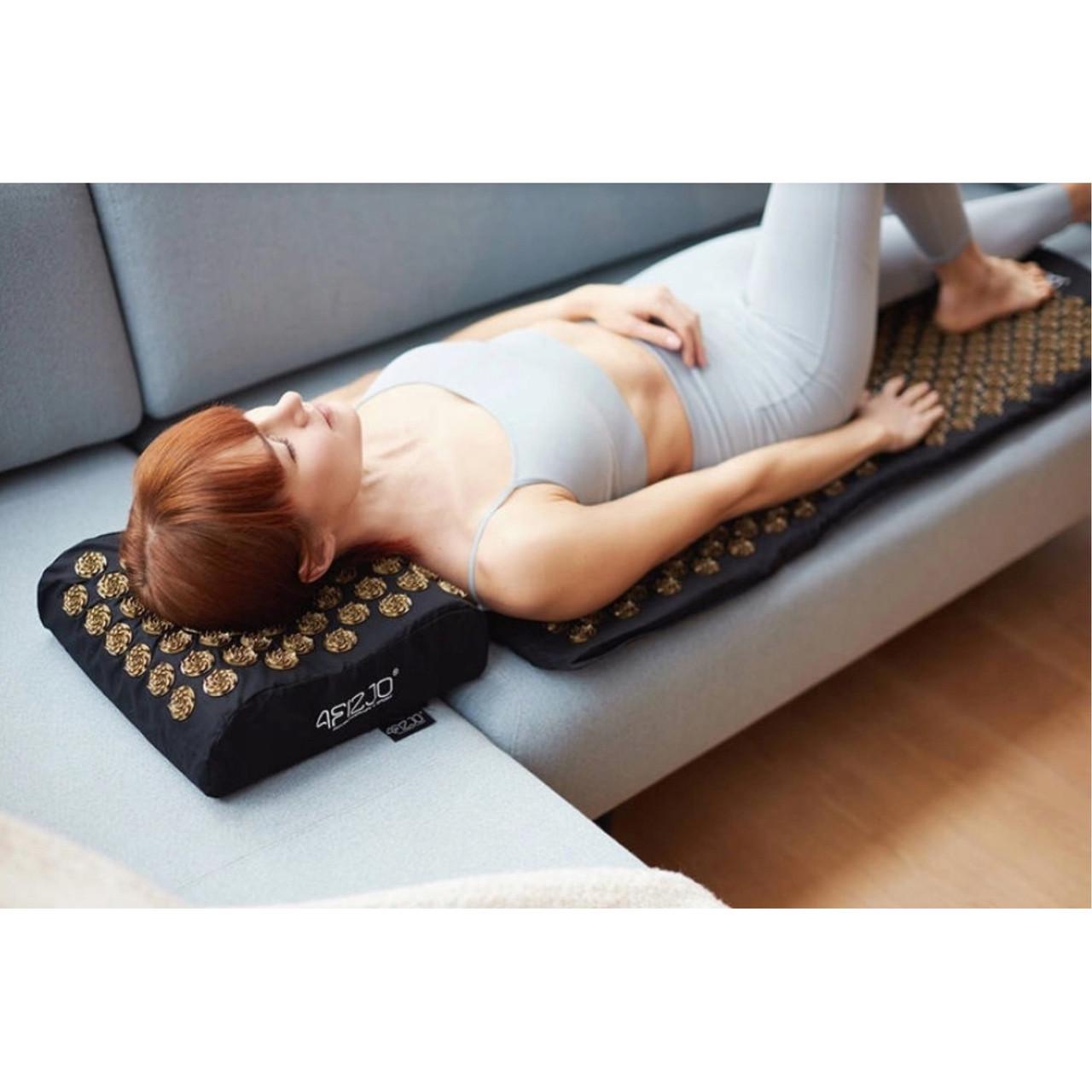 Коврик акупунктурный с подушкой 4fizjo Ergo Mat XL Аппликатор Кузнецова Black/Gold (P-5907739313843) - фото 8 Коврик акупунктурный с подушкой 4fizjo Ergo Mat XL Аппликатор Кузнецова Black/Gold (P-5907739313843) - фото 8