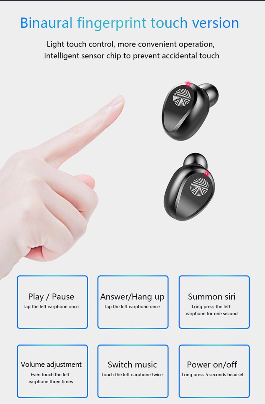 Навушники бездротові TWS F9 Bluetooth - фото 9