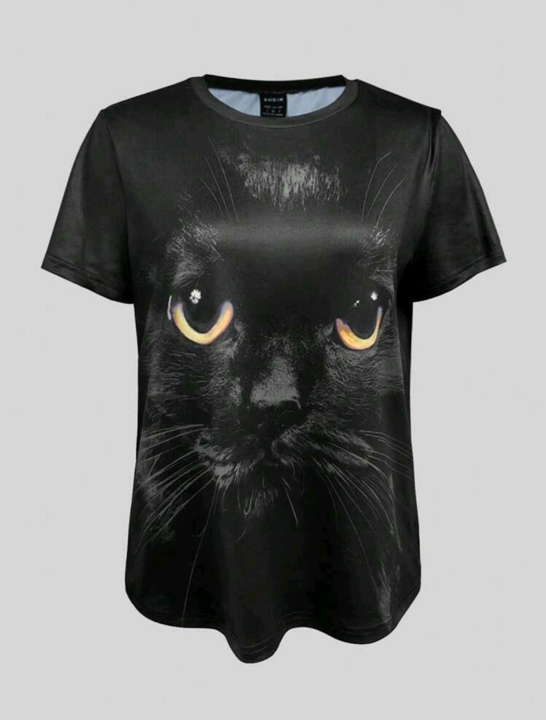 Футболка женская SUMMER BLACK CAT M/L Черный (27343170) - фото 2 Футболка женская SUMMER BLACK CAT M/L Черный (27343170) - фото 2