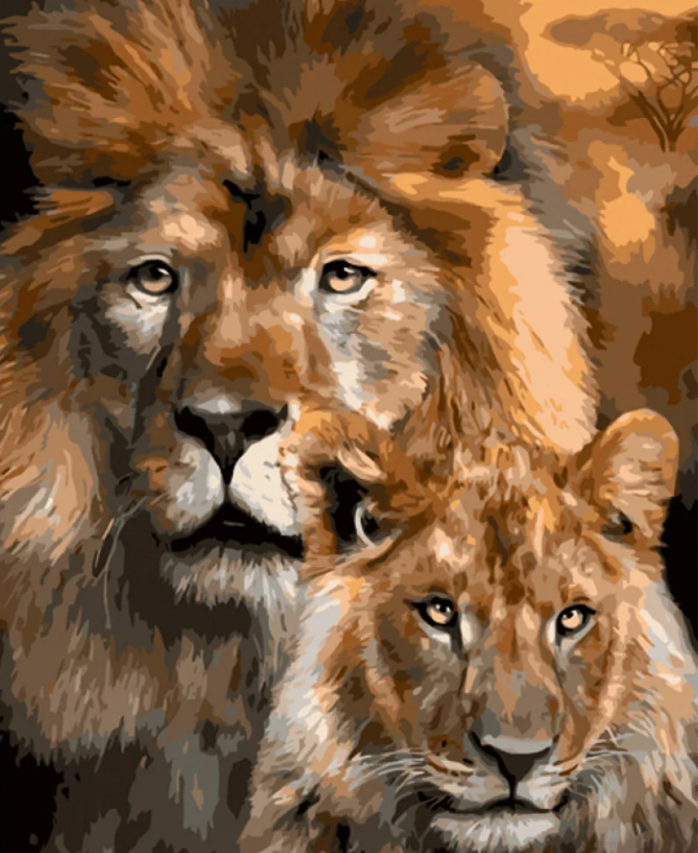 Картина по номерам Strateg Отец и сын 40x50 см (GS1138)