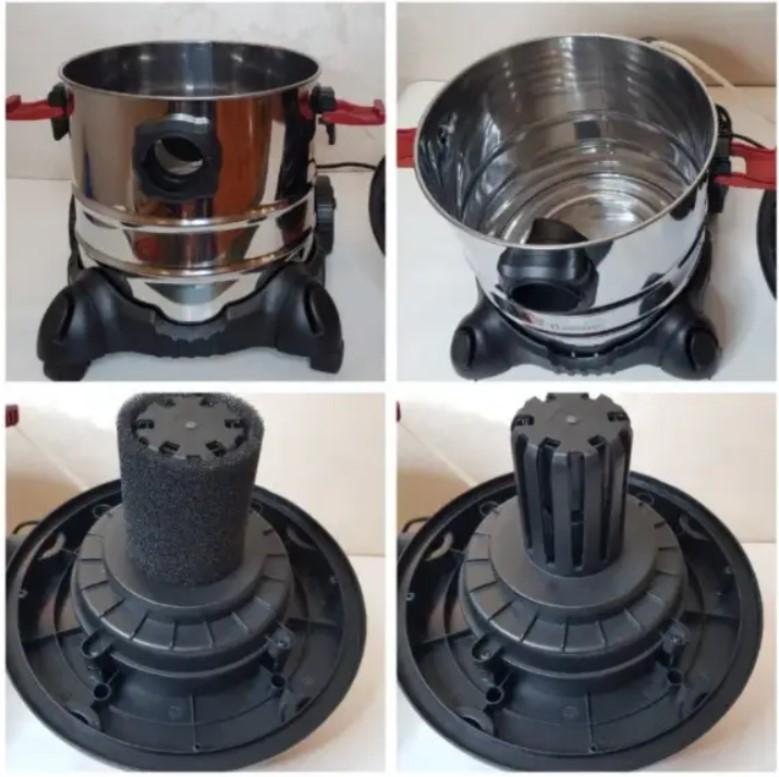 Пилосос промисловий Domotec для сухого та вологого прибирання 20 л (MS4414) - фото 4 Пилосос промисловий Domotec для сухого та вологого прибирання 20 л (MS4414) - фото 4