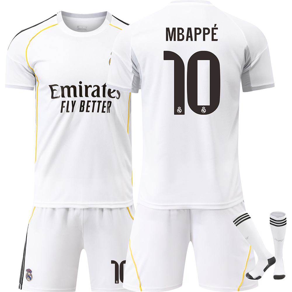 Футбольна форма Real Madrid Mbappe 10 сезон 2026 з гетрами р. 34-38/р. 18 110-120 см Білий (32809997)