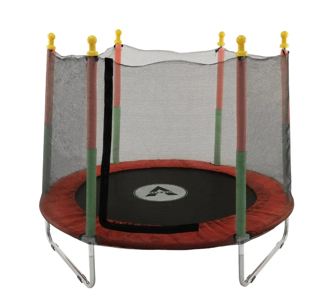 Батут дитячий Atleto KRB10 із захисною сіткою на металевих опорах 160 см Червоний (132-76-42400218) - фото 2