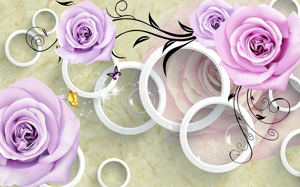 Фотообои Сиреневые розы (10765/1)