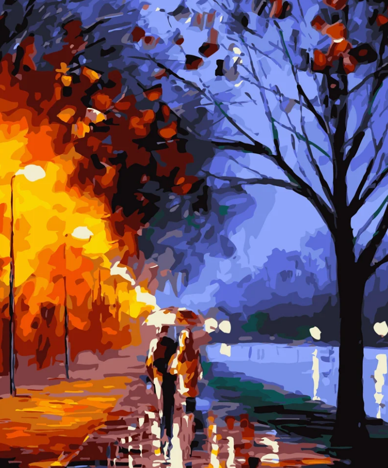 Картина по номерам Strateg Город после дождя 40x50 см (GS403)