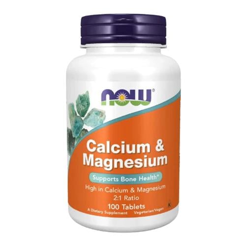 Микроэлемент Кальций NOW Foods Calcium & Magnesium 500/250 мг 100 Tabs - фото 1