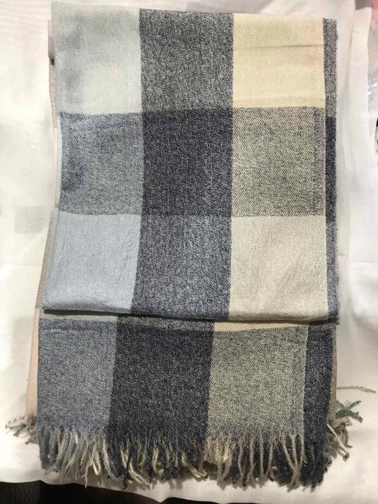 Шарф женский кашемировый в клетку Серый (ШарфКаш75)