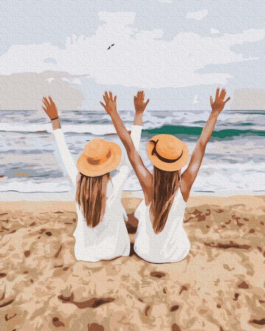 Картина за номерами Brushme Подружки на морі 40x50 см (PGX37561)