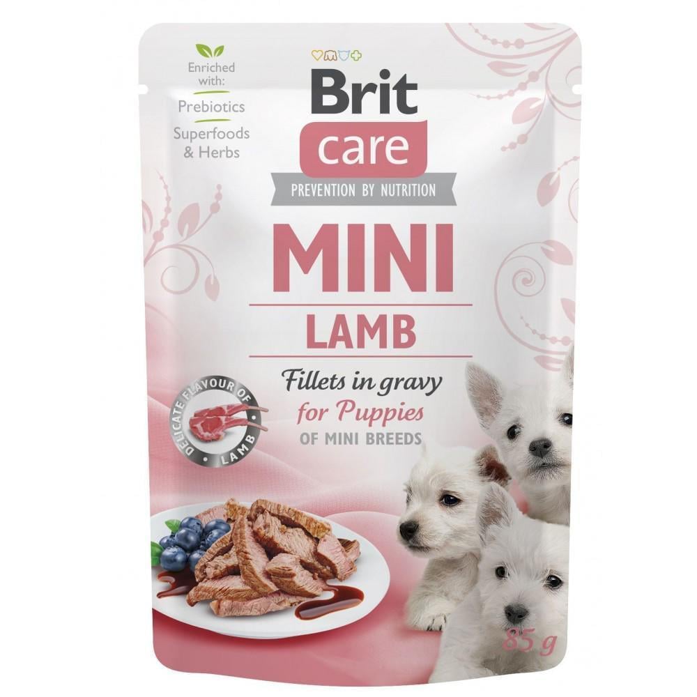 Корм вологий для цуценят Brit Care Mini з філе ягняти в соусі 85 г (арт.100216/4418)