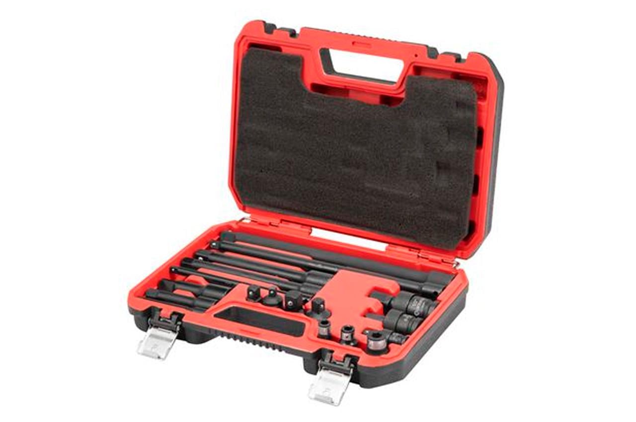 Набір перехідників та подовжувачів ударних Intertool-Storm 1/4" x 3/8" x 1/2" 18 од. (ET-8513)