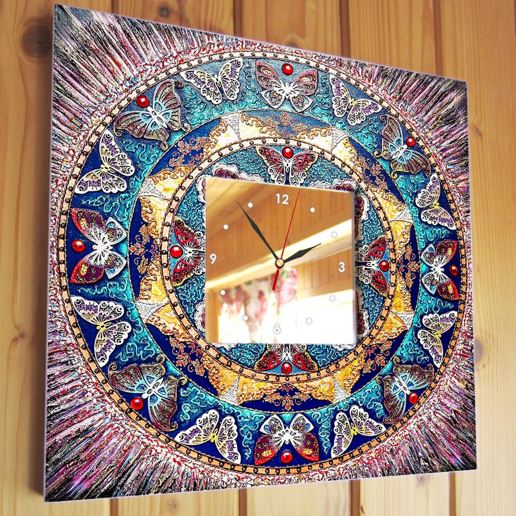 Часы Узор Мандала. Буддизм 260x260 мм (C04641) - фото 2
