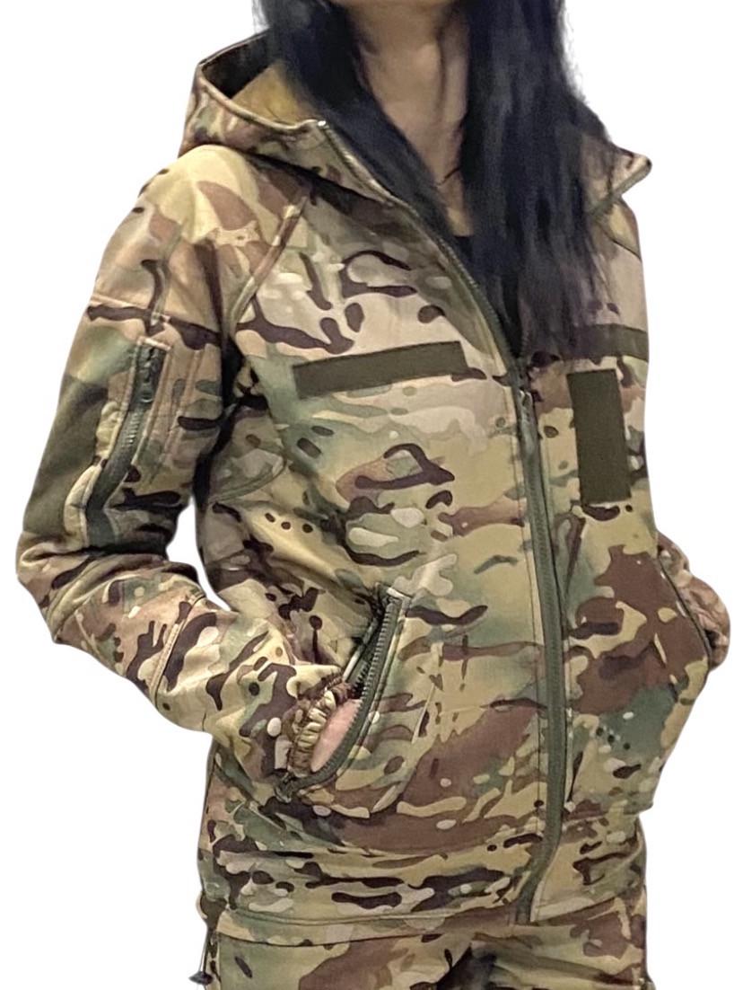 Куртка військова жіноча демісезонна софтшелл на флісі S Мультикам (2839234756)
