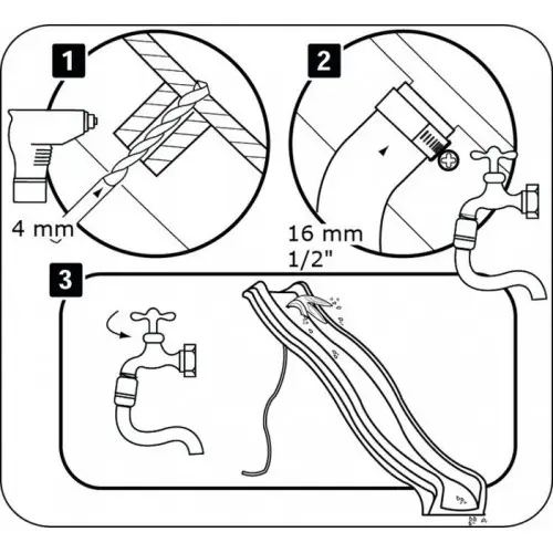 Гірка дитяча пластикова з підключенням води 3 м Рожевий (sp3000p) - фото 3