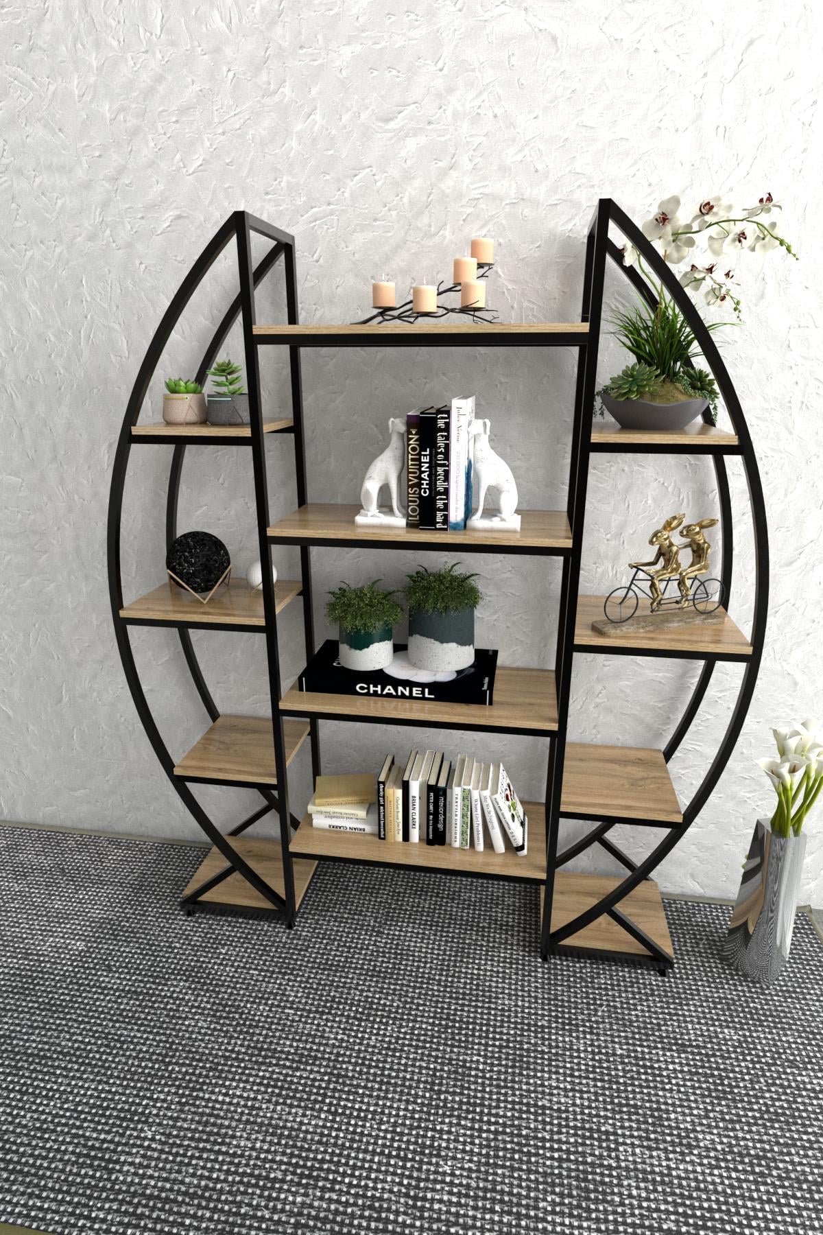 Стеллаж EcoLoft Орбина DSP-1292-1 в стиле лофт Дуб Аппалачи (30775833)