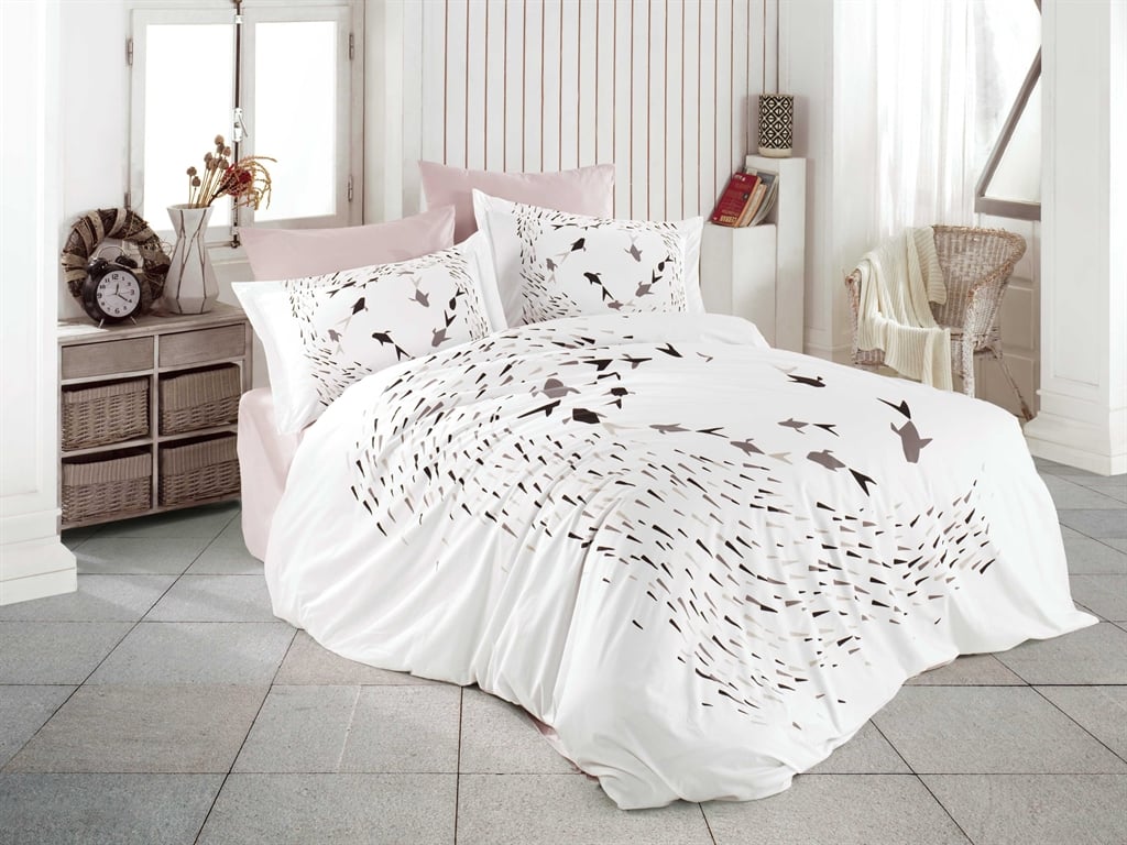 Комплект постельного белья Hobby Poplin Delfina 160х220 см/1х50х70 Бежевый