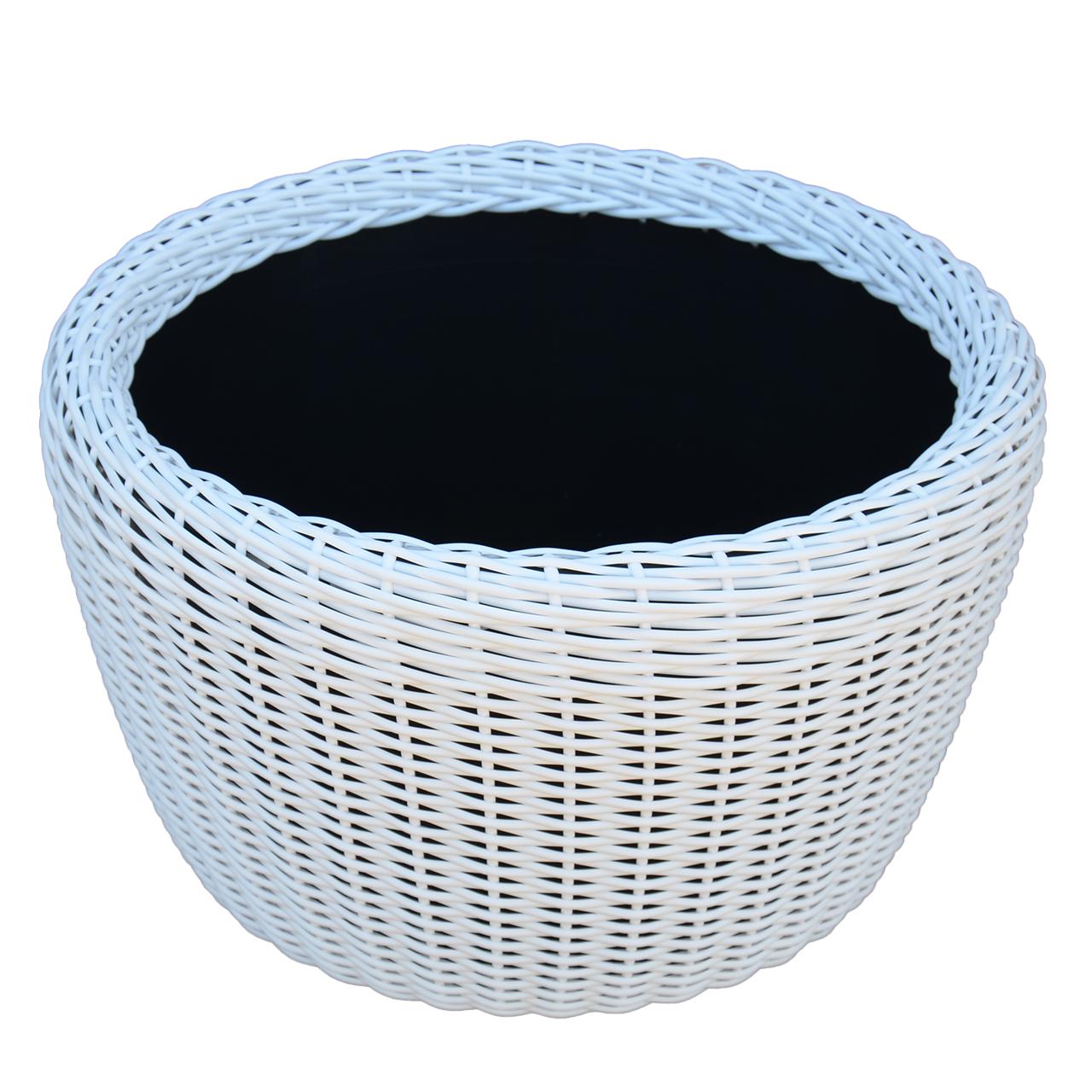 Кашпо велике для рослин та квітів з штучного ротангу/ручної роботи 60 л Білий - фото 4 Кашпо велике для рослин та квітів з штучного ротангу/ручної роботи 60 л Білий - фото 4