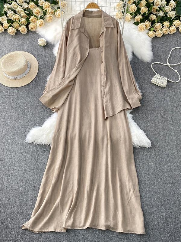 Костюм-двойка женский летнее платье и рубашка L (GF-14) - фото 7