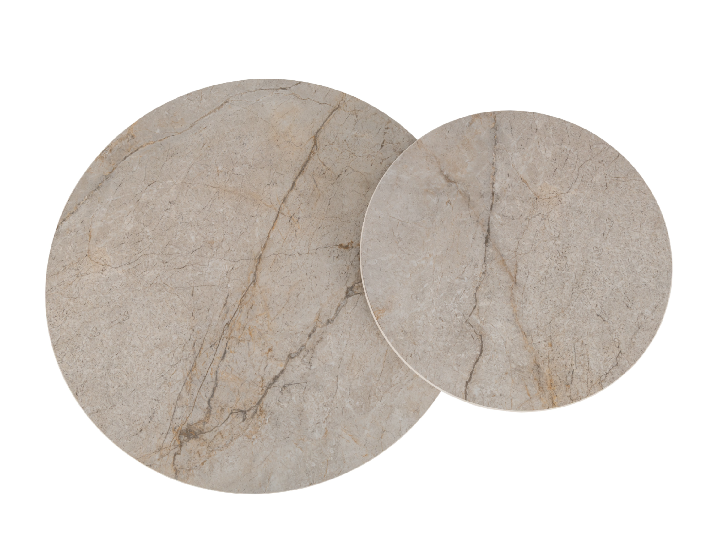 Комплект журнальных столов Vetro Рокко 700х460 мм/500х400 мм 2 шт. Мистик серый/Капучино (СТ-40) - фото 8