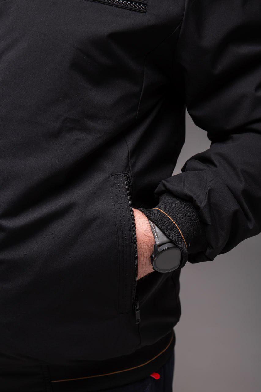 Ветровка мужская демисезонная батал р. 68 Черный (2428/4) - фото 2