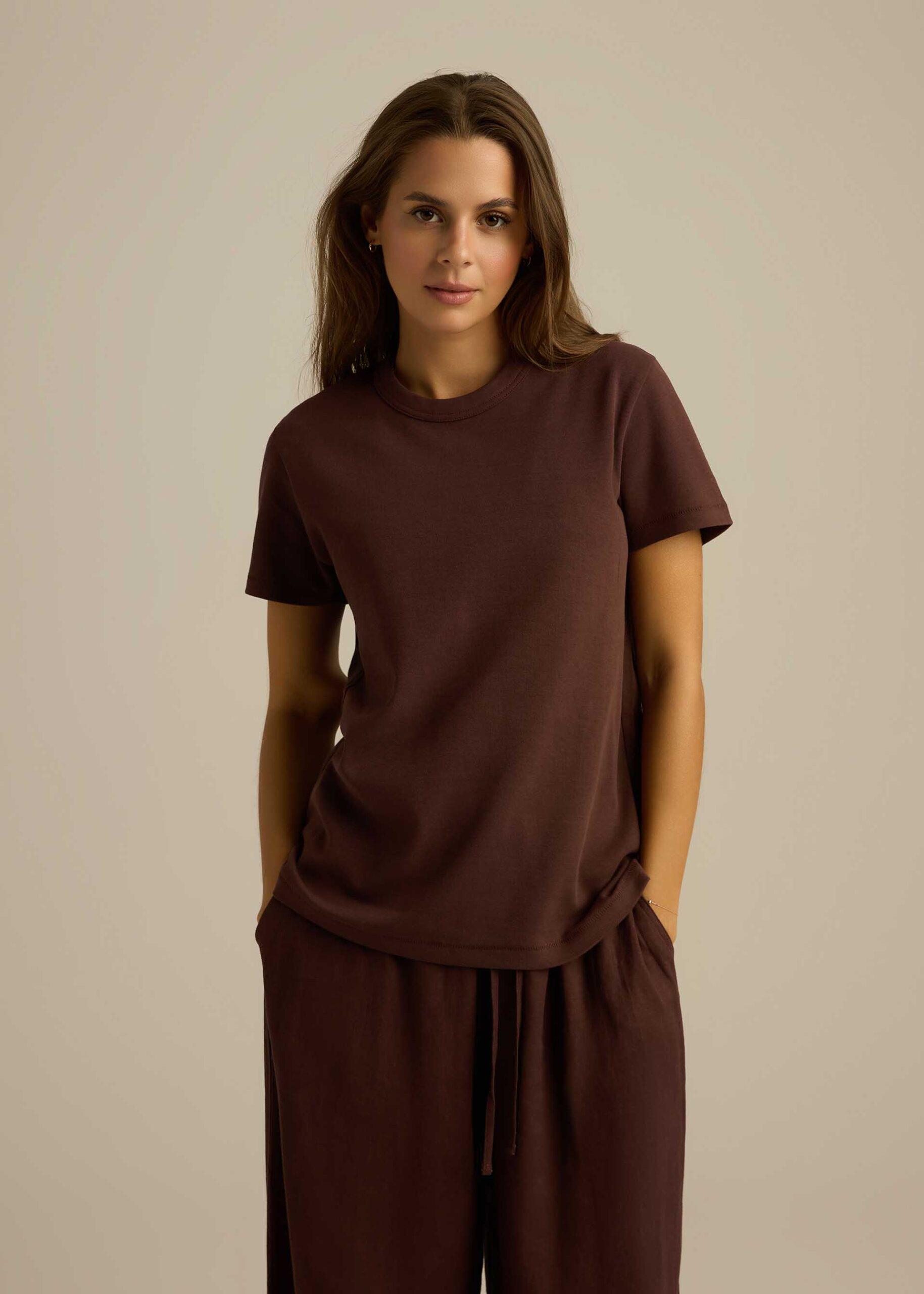 Футболка женская Diverse QULSA L Шоколадный (5905384129970) Футболка женская Diverse QULSA L Шоколадный (5905384129970)