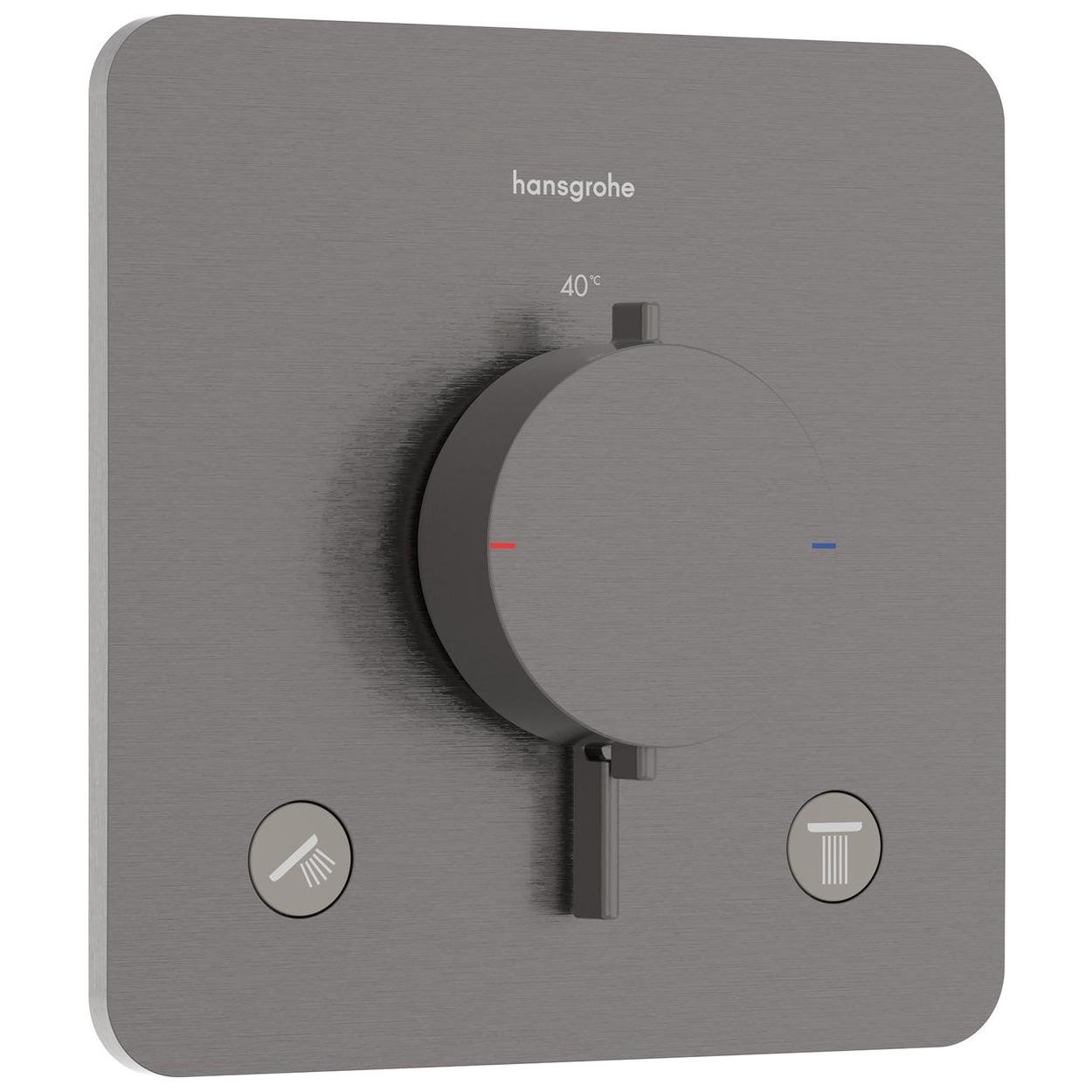 Наружная часть смесителя Hansgrohe Ecostat Comfort 33713340 с термостатом Графит (257626)