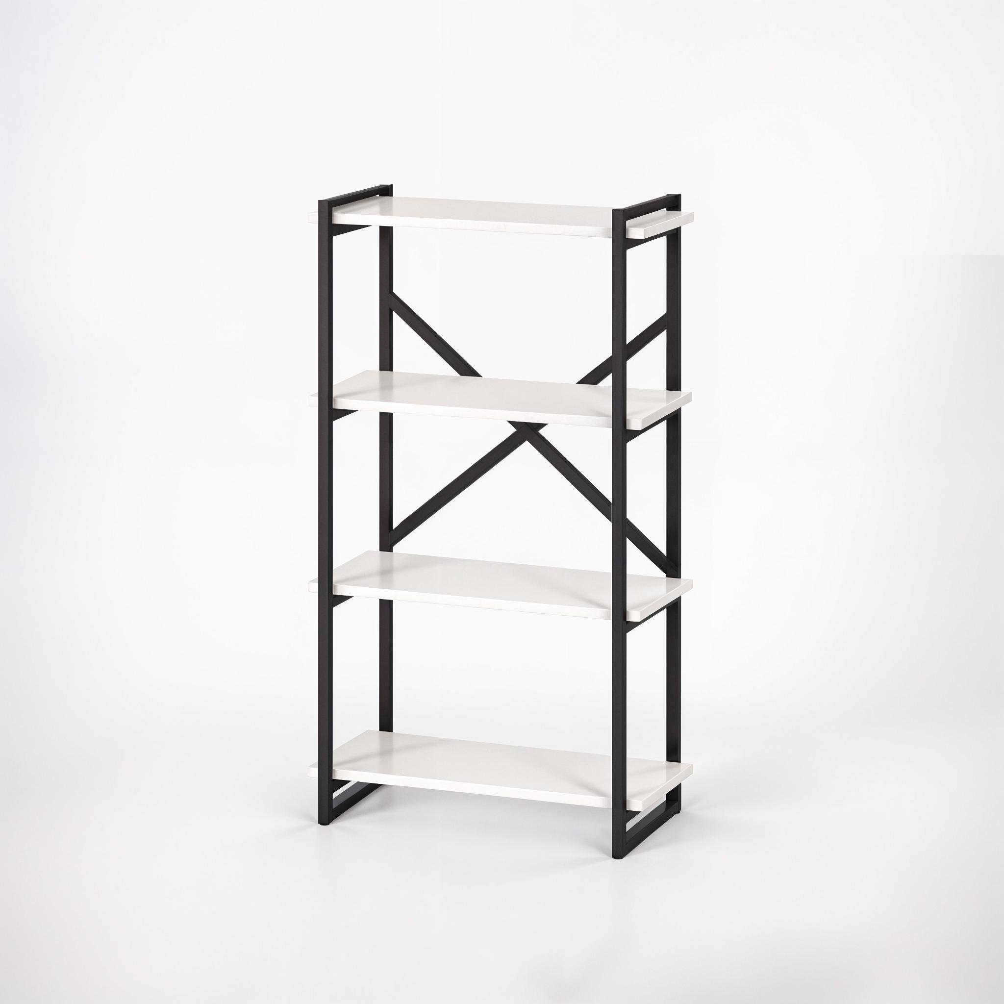 Стелаж у стилі лофт на 4 полиці Ant-2 700х300х1400 мм Білий - фото 2