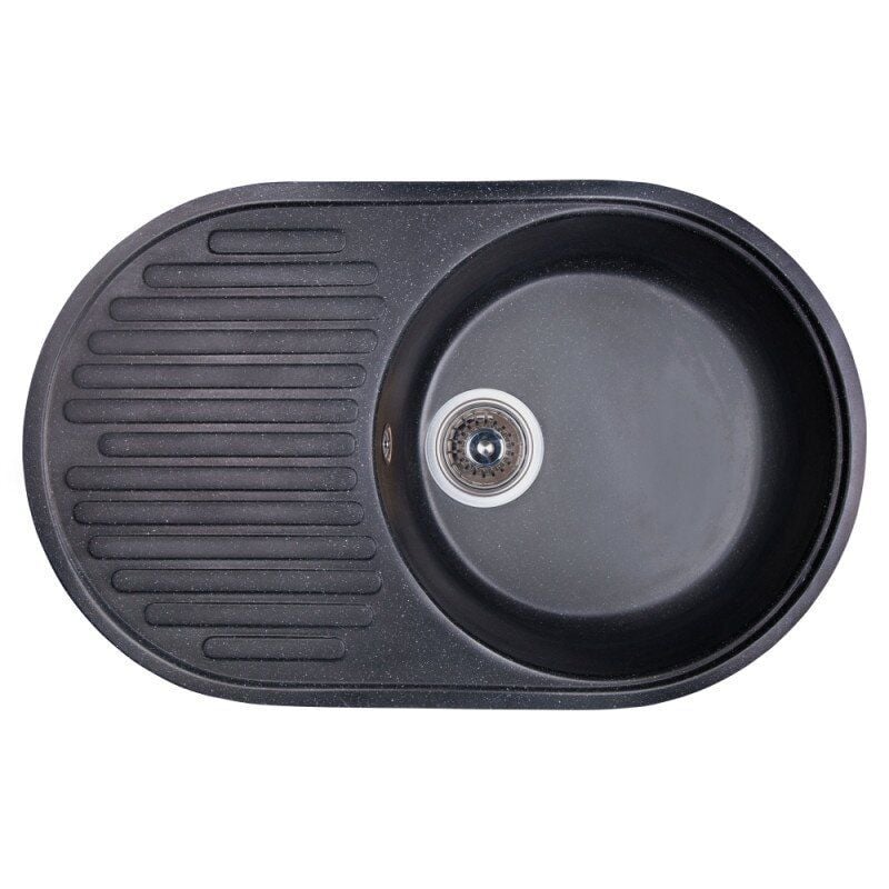Мойка для кухни Cosh 7446 COSH7446K420 с сифоном 735x460 мм Черный (62129)