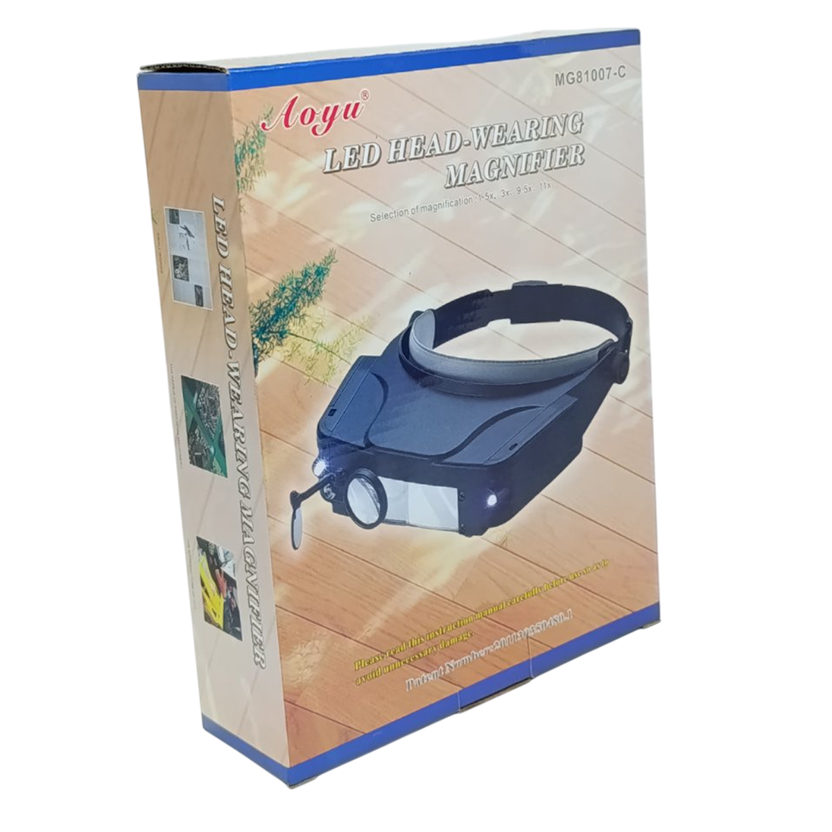 Лупа бинокулярная налобная Aoyu MG81007-C с LED подсветкой/монокуляром/зеркалом 1,5X/3X/9,5X/11X Black (160409) - фото 9 Лупа бинокулярная налобная Aoyu MG81007-C с LED подсветкой/монокуляром/зеркалом 1,5X/3X/9,5X/11X Black (160409) - фото 9