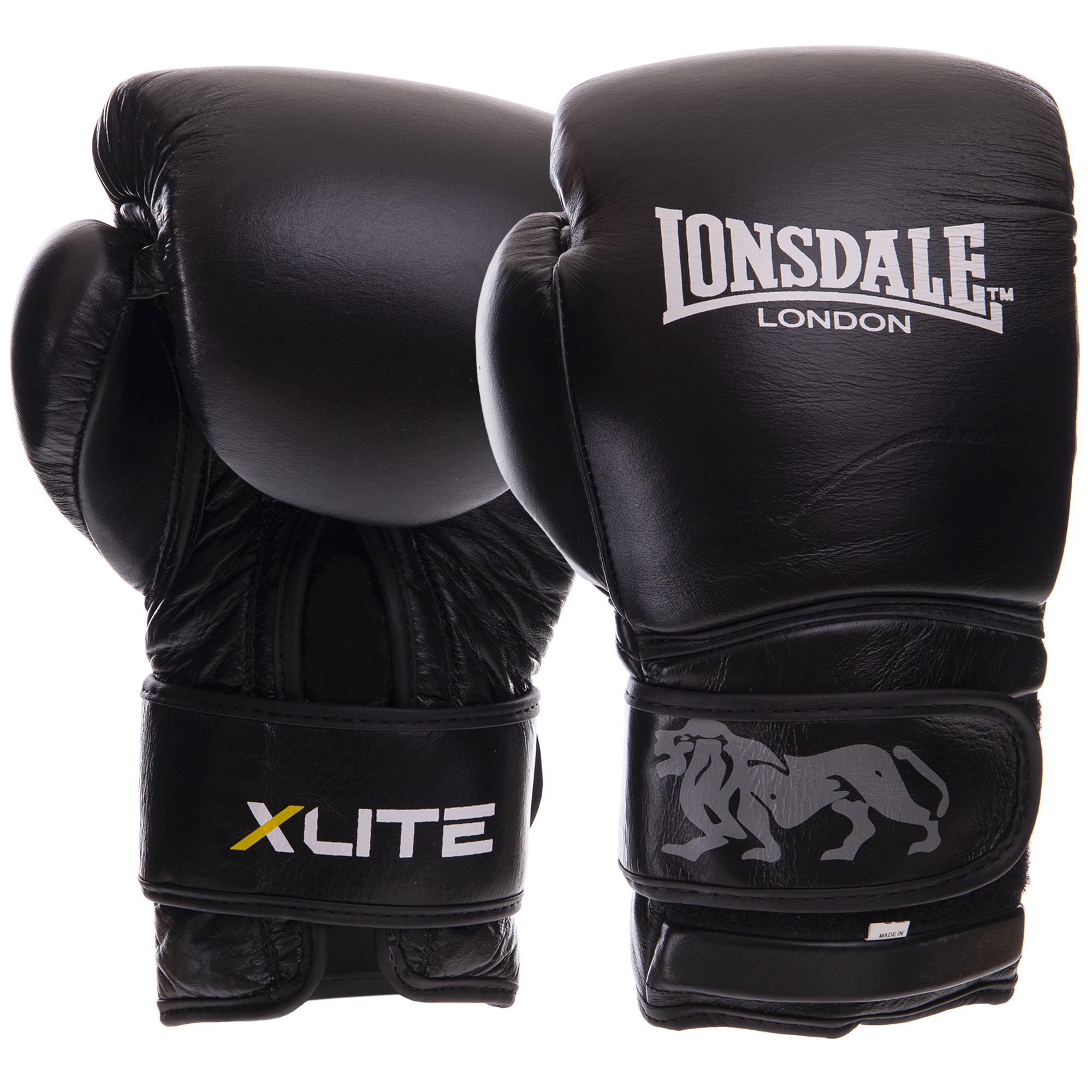 Перчатки боксерские кожаные LND X LITE VL-8336 10 унций Черный