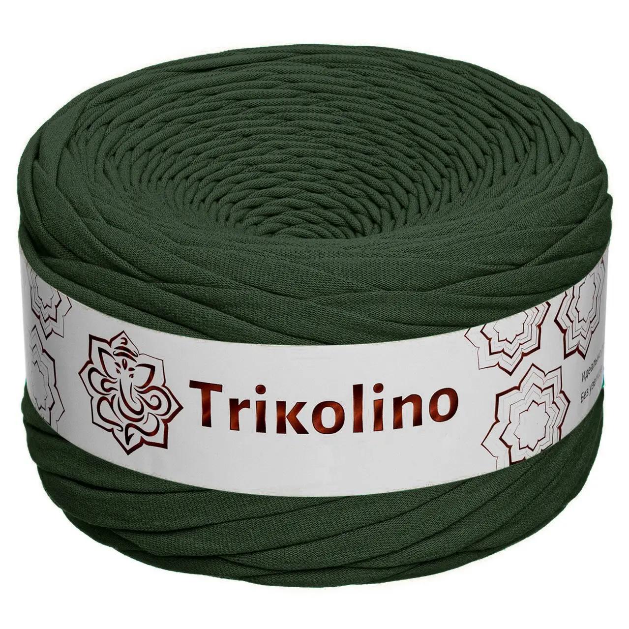 Пряжа трикотажна Trikolino 7-9 мм 100 м Оливковий хакі Пряжа трикотажна Trikolino 7-9 мм 100 м Оливковий хакі