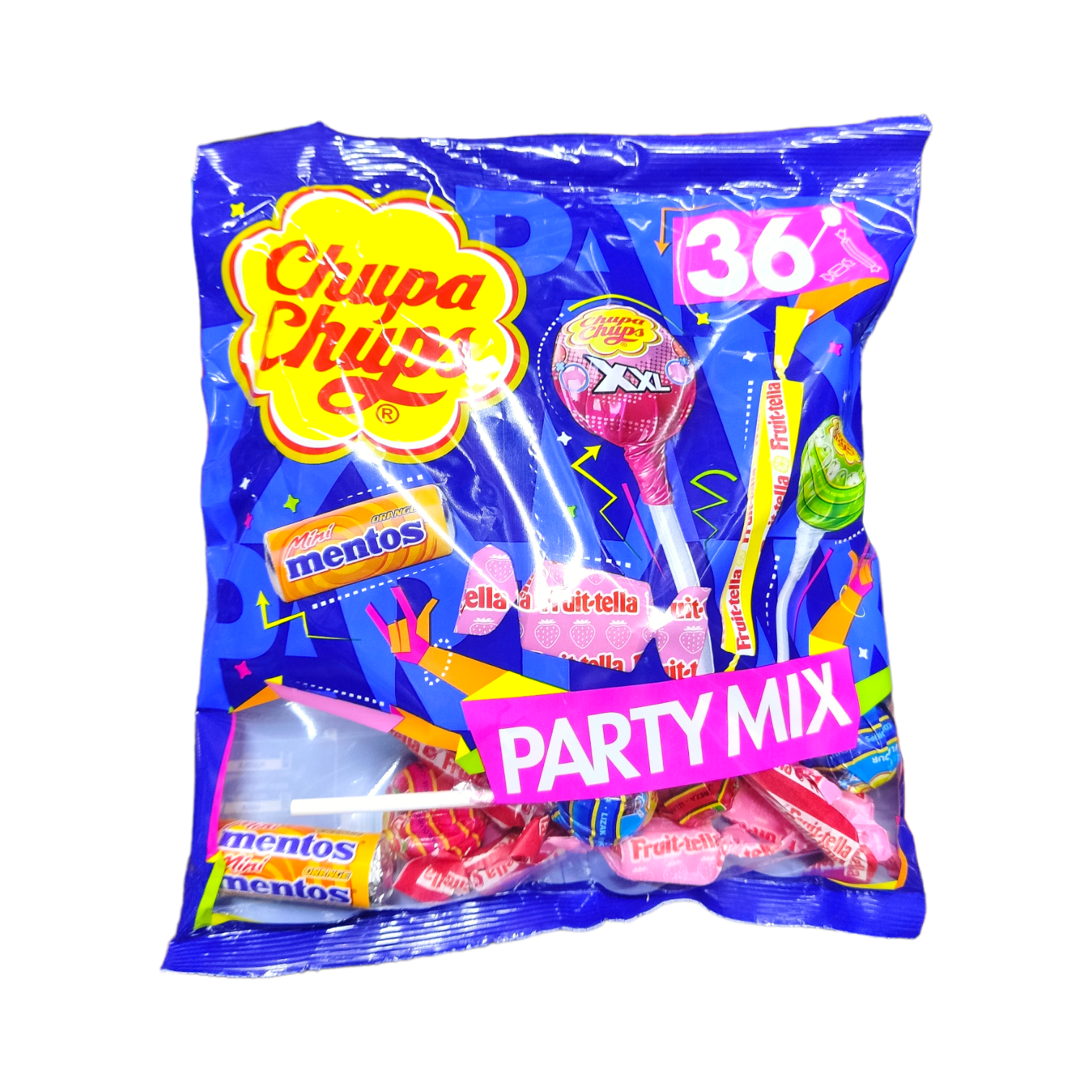 Набір льодяників та жувальних цукерок Chupa Chups Party Mix 36 шт. (0637)