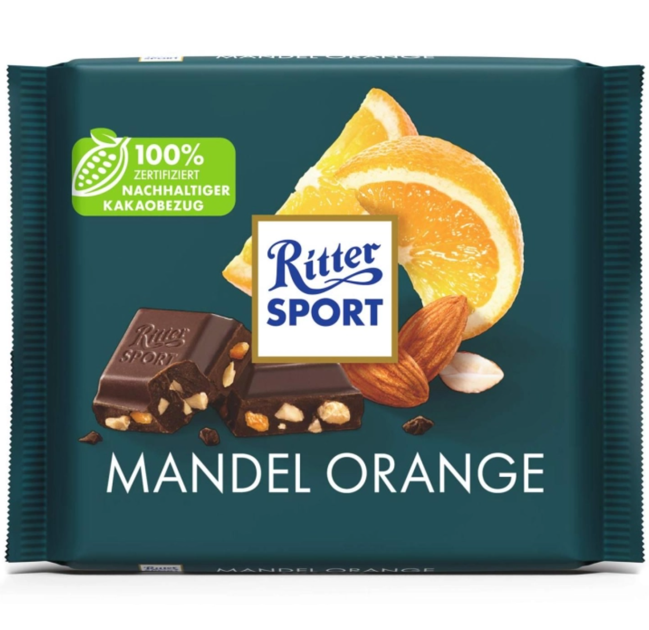Шоколад черный Ritter Sport Mandel Orange с миндалем и апельсином 100 г (2118111448) Шоколад черный Ritter Sport Mandel Orange с миндалем и апельсином 100 г (2118111448)