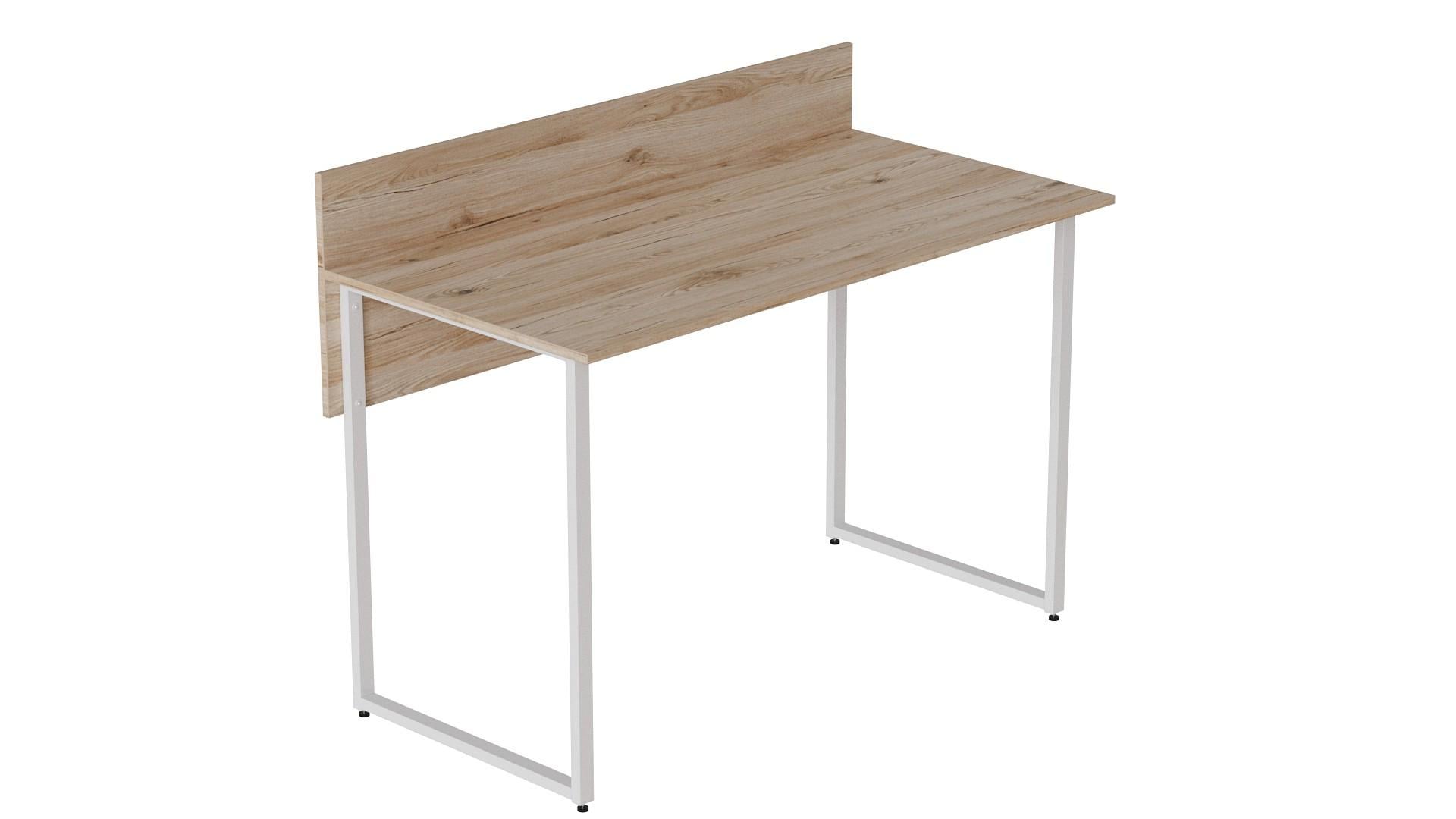 Стіл комп'ютерний Ferrum-decor Скай ДСП 16 мм 75x120x60 см Білий/Дуб Артізан (FRD-101074)