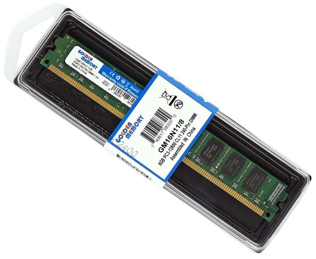 Оперативна пам'ять Golden Memory DDR3 8GB 1600MHz, PC3-12800, сумісна з INTEL та AMD (GM16N11/8) Оперативна пам'ять Golden Memory DDR3 8GB 1600MHz, PC3-12800, сумісна з INTEL та AMD (GM16N11/8)