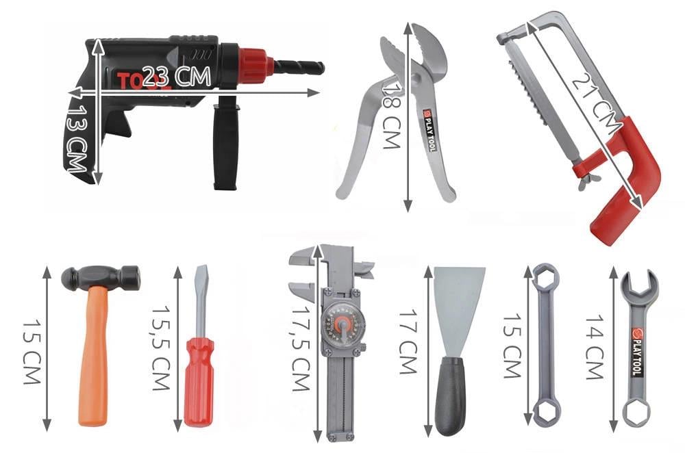 Набор инструментов для детей Kruzzel 4510 32 элемента/от 3 лет/пластиковый ящик - фото 6 Набор инструментов для детей Kruzzel 4510 32 элемента/от 3 лет/пластиковый ящик - фото 6